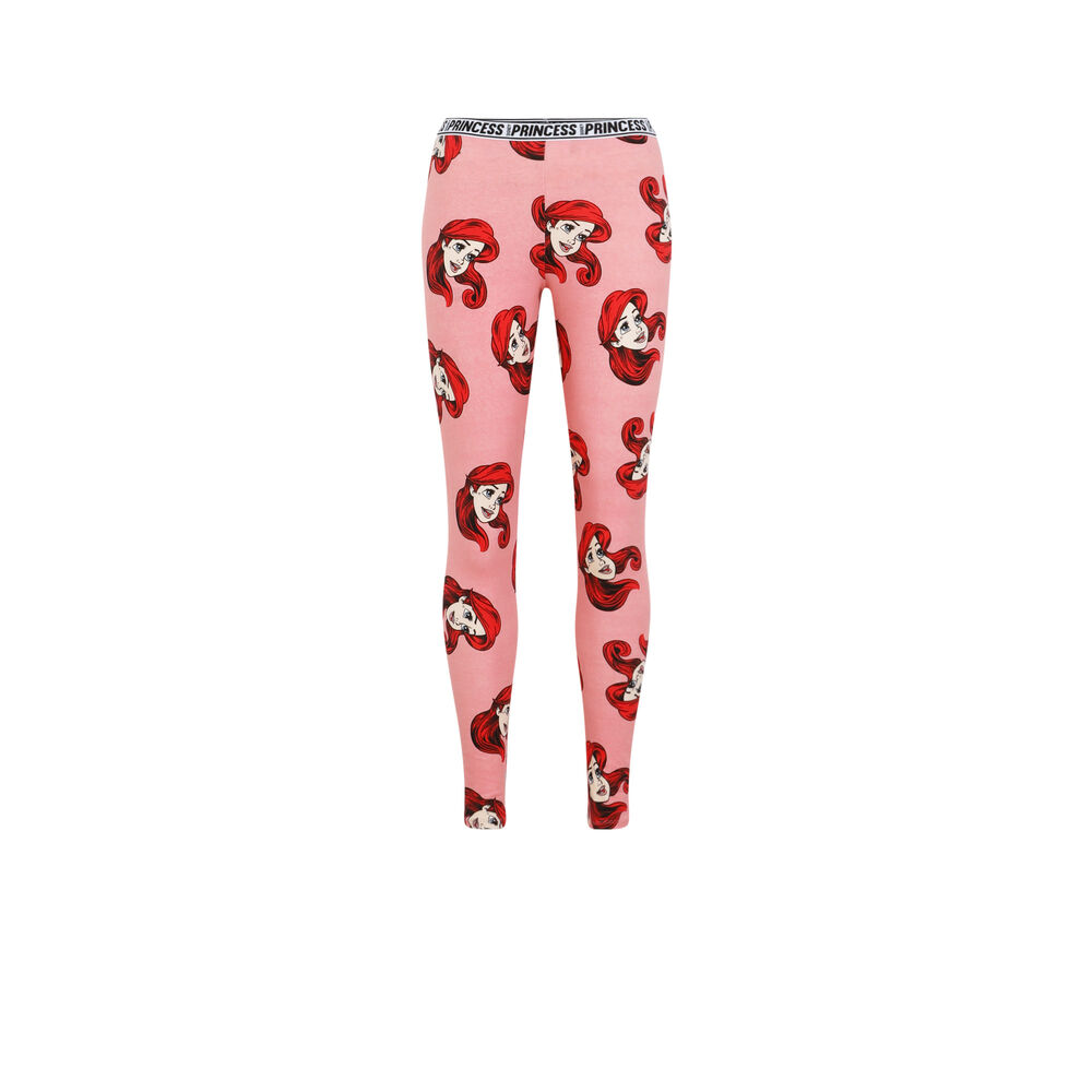Legging à motifs la petite sirène - rose rose.