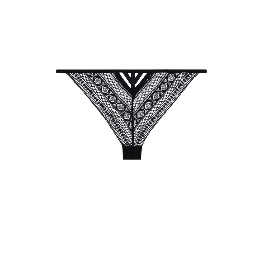 Culotte en dentelle - noir noir.