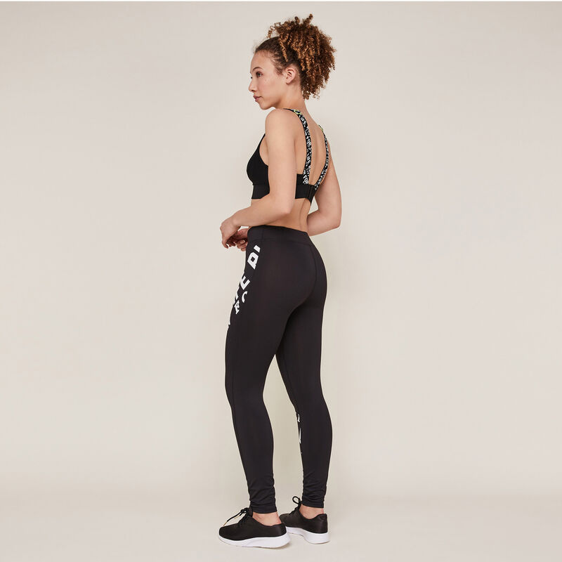Legging de sport détail message - noir Legging de sport détail message - noir;