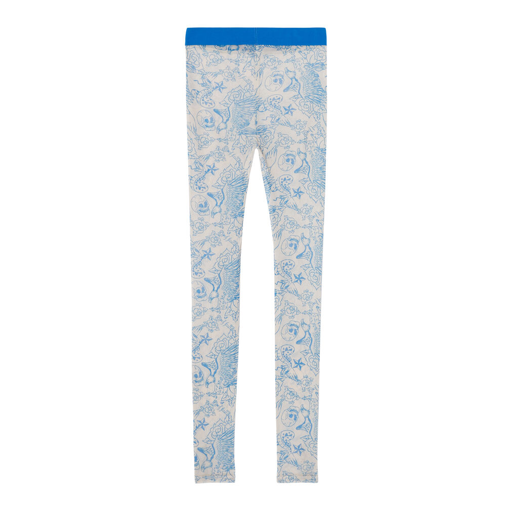 Legging résille effet tatoo - nude beige.