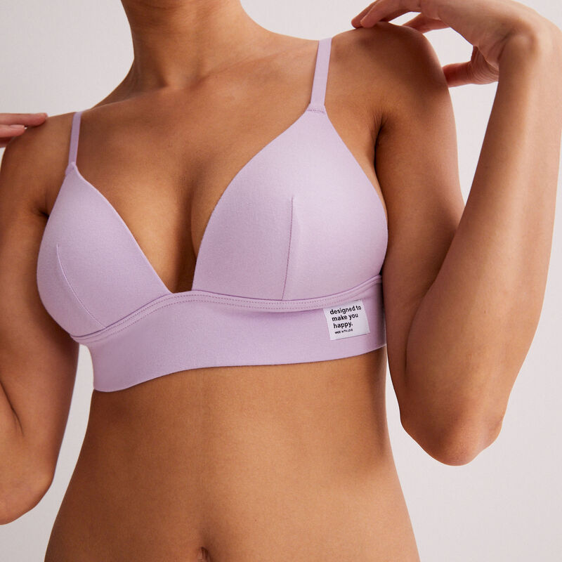 soutien-gorge triangle ampli bustier - lilas soutien-gorge triangle ampli bustier - lilas;