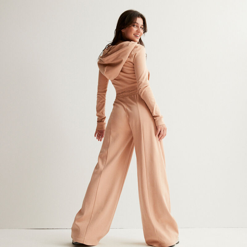 pantalon large taille froncé à pinces - nude pantalon large taille froncé à pinces - nude;
