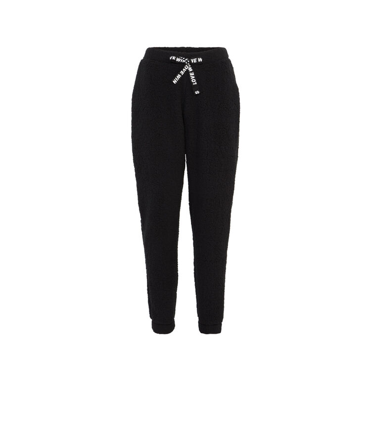 Pantalon polaire détail cordon polipantiz noir.