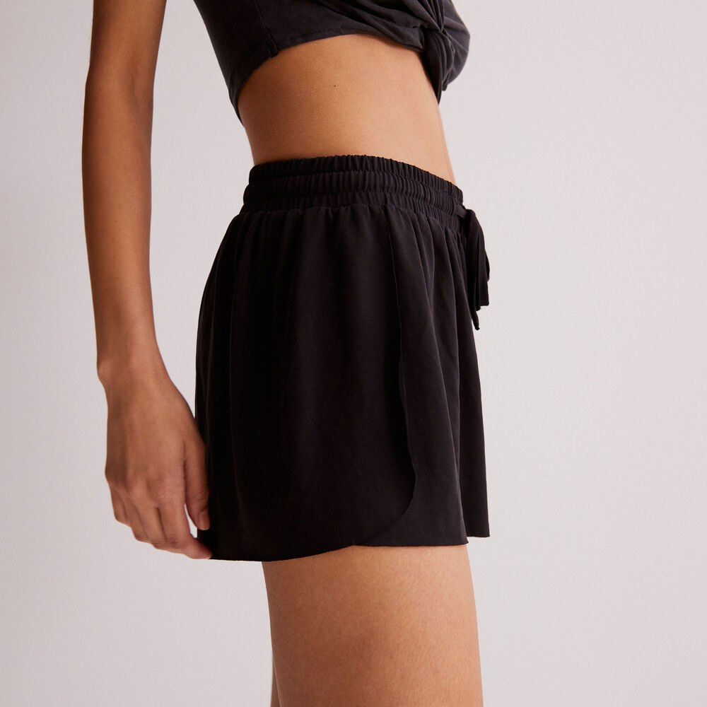 Short fluide ouvert - noir noir.