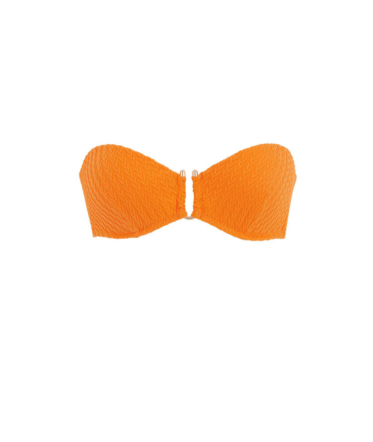 Haut de maillot de bain bandeau orange funbraidiz orange.