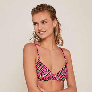 Haut de maillot de bain corbeille - rose;