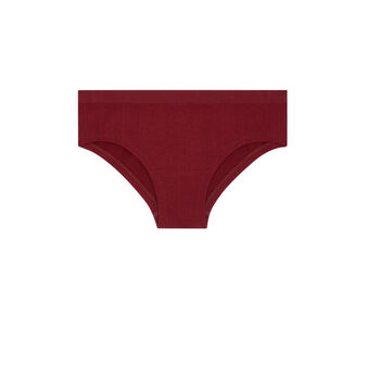 Shorty en micro &agrave; message casseniz bordeaux.