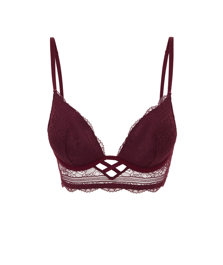 Soutien-gorge v push dentelle everydayiz bordeaux.