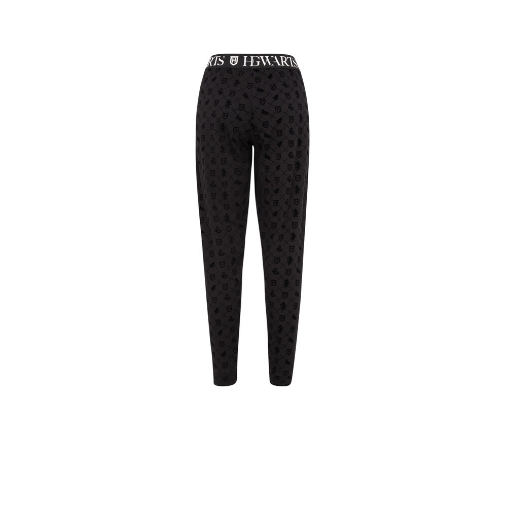 Pantalon à motif harry potter noir.