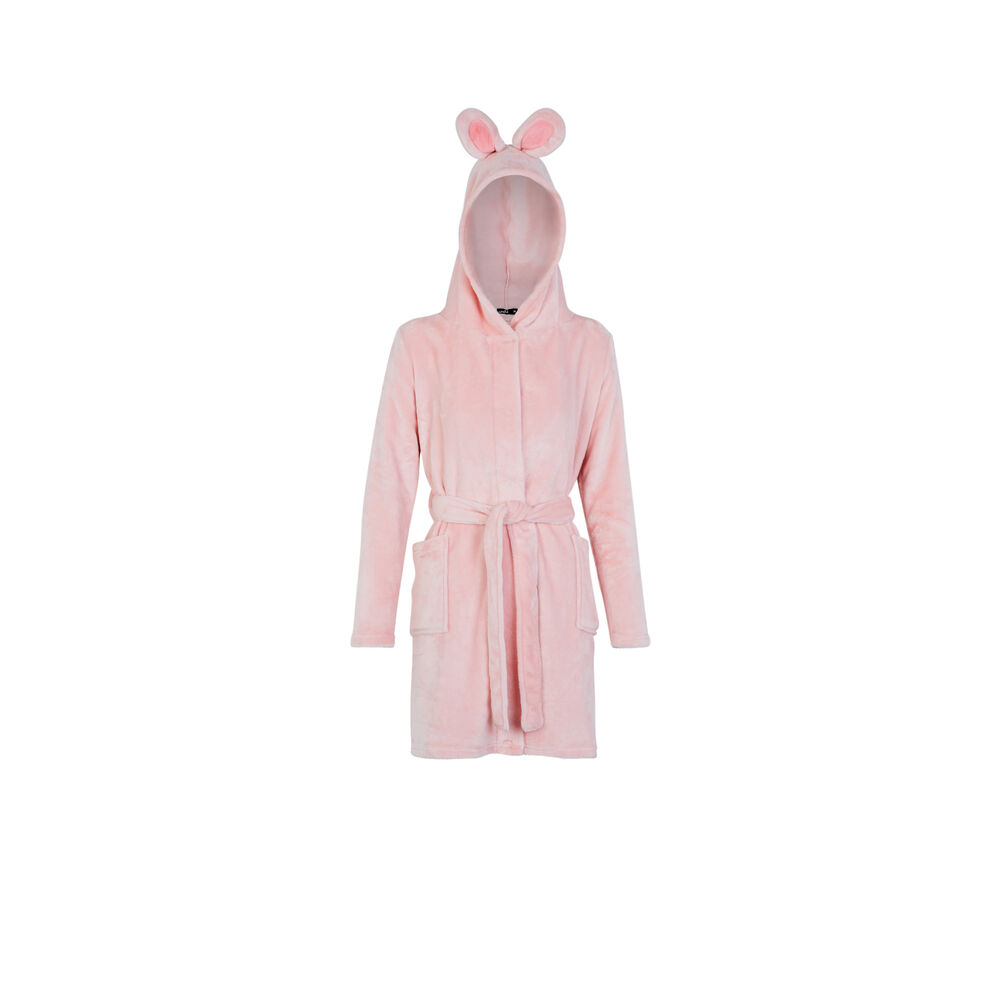Peignoir polaire lapinou boudeuse - rose rose.