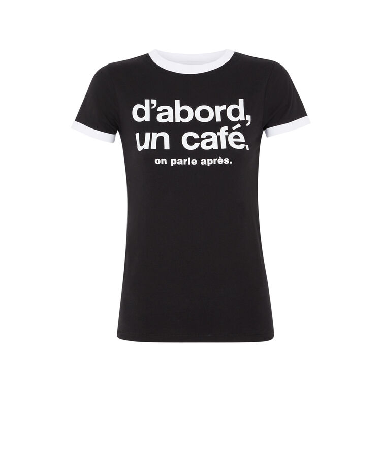 Top à message cafiz noir.