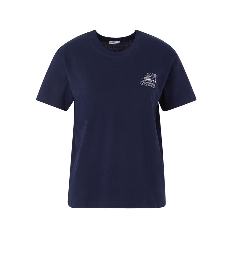 Top a message bellgossiz bleu marine.