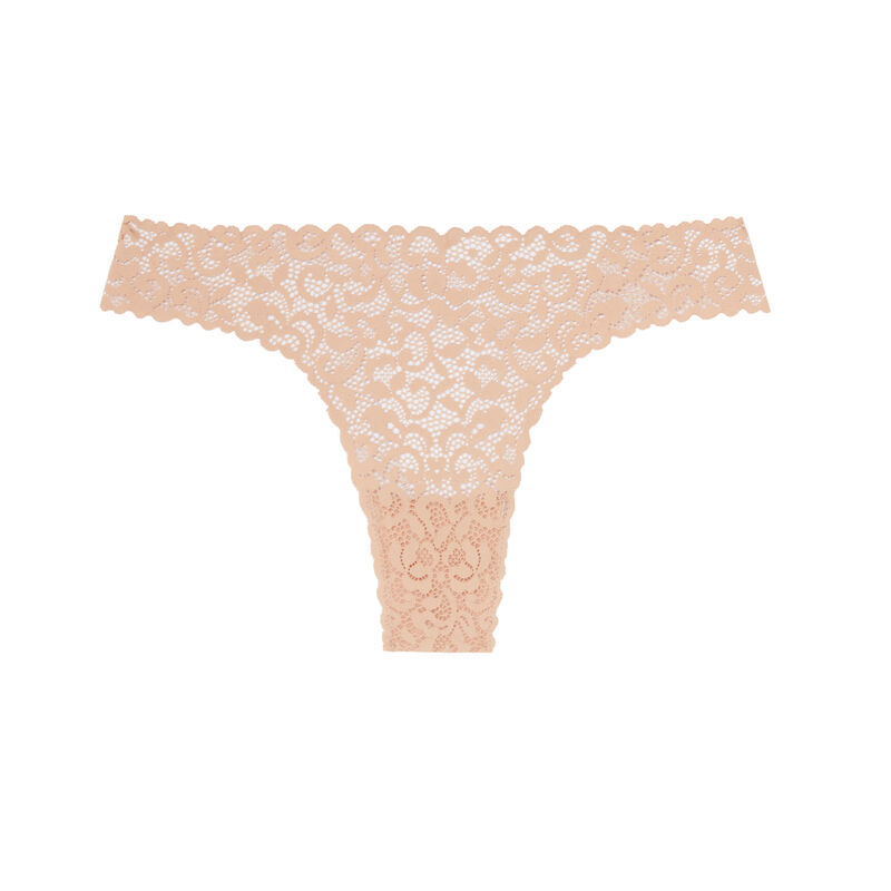 tanga à dentelle fine - nude tanga à dentelle fine - nude;