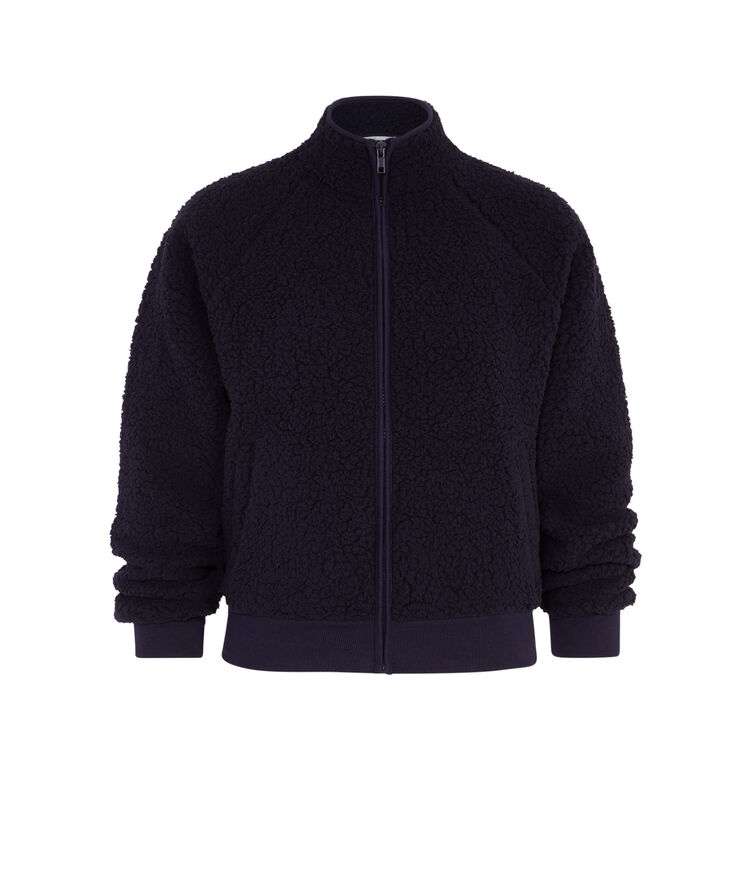 Veste à zip polaire sherpaliz bleu marine.