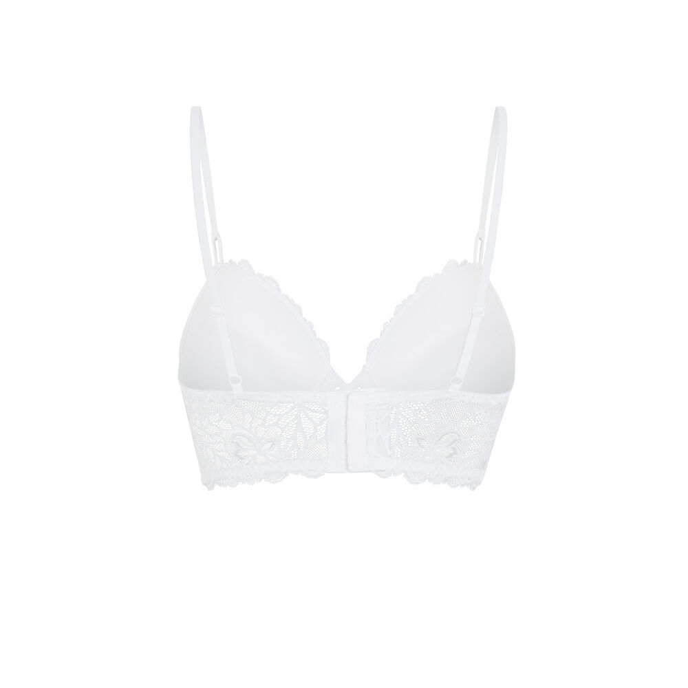 Soutien-gorge push en dentelle - blanc blanc.