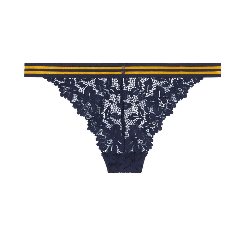 culotte en dentelle et élastique bicolore - bleu culotte en dentelle et élastique bicolore - bleu;