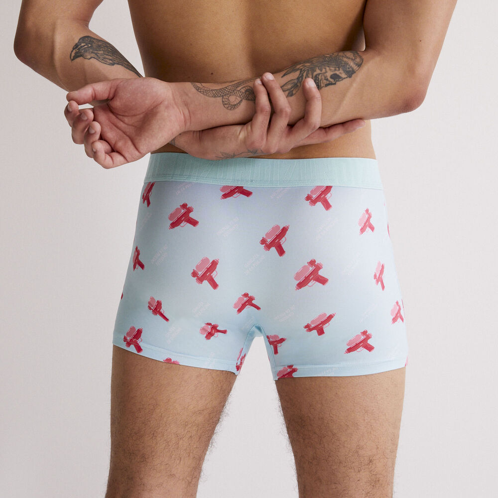 Boxer à motifs pistolet à eau - turquoise bleu.