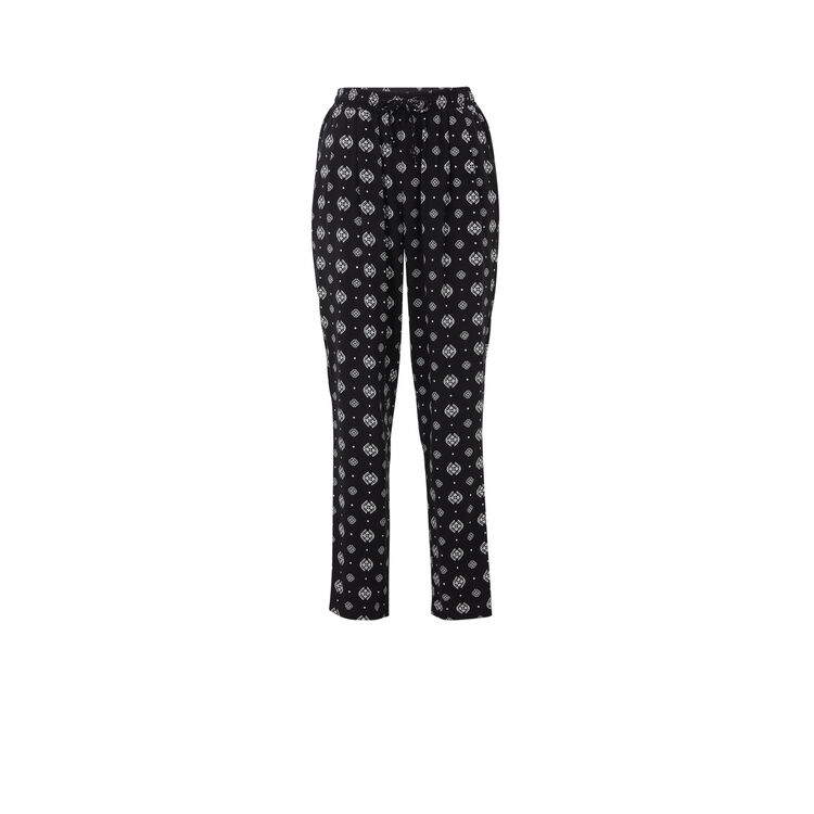 Pantalon a motifs arabesques arabeskiz noir.