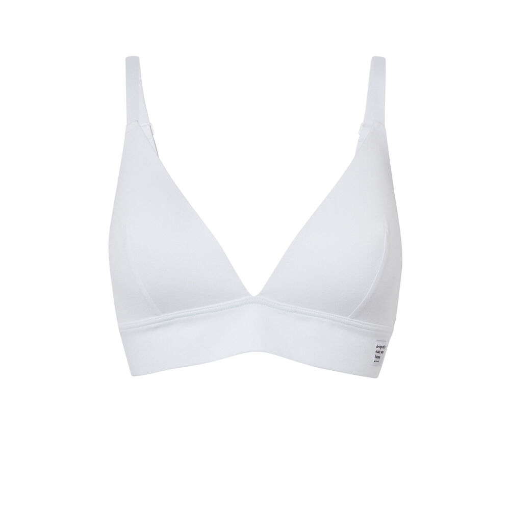 Soutien-gorge triangle ampli bustier - blanc blanc.