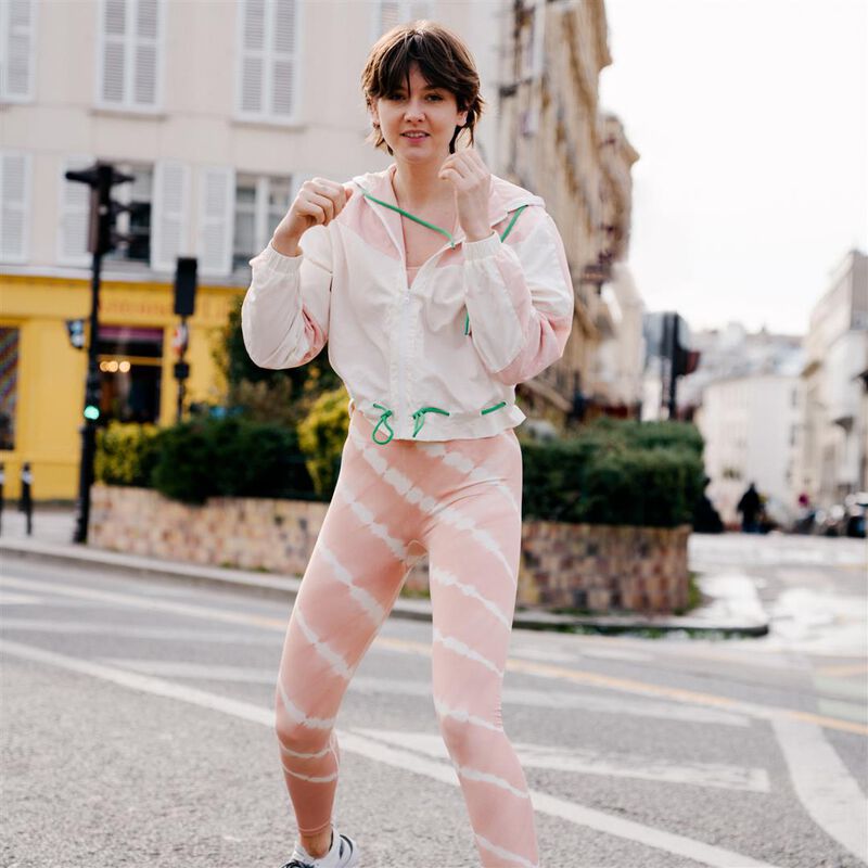 veste sport à détail zip et cordon - rose veste sport à détail zip et cordon - rose;