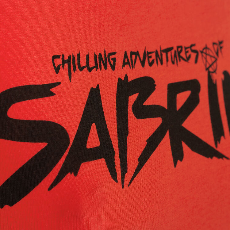 Top à manches courtes print sabrina sabriniz rouge.