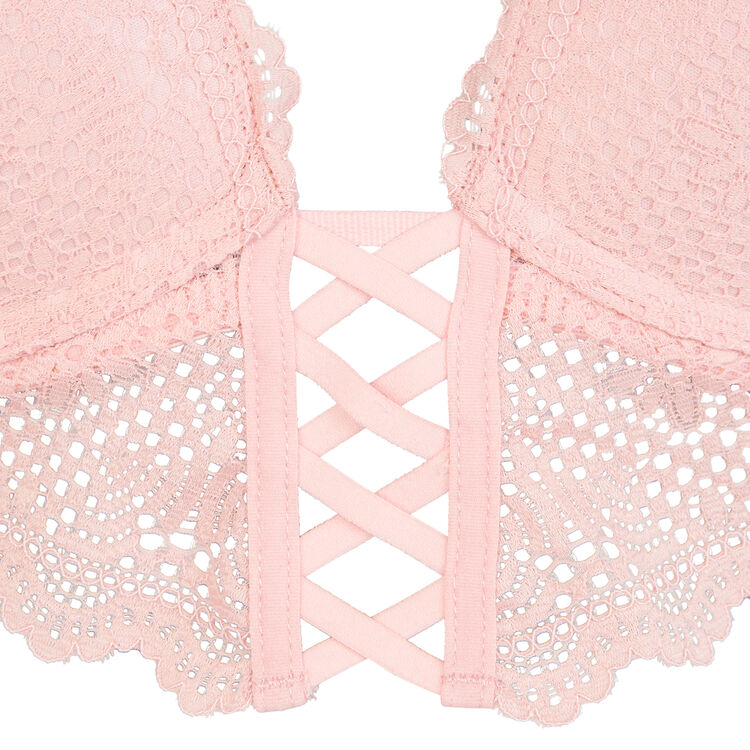 Soutien-gorge rose bustier push mahaliz pink.