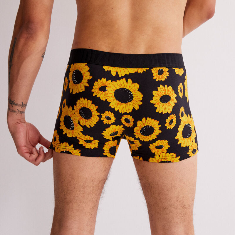 boxer à imprimé tournesols - noir boxer à imprimé tournesols - noir;