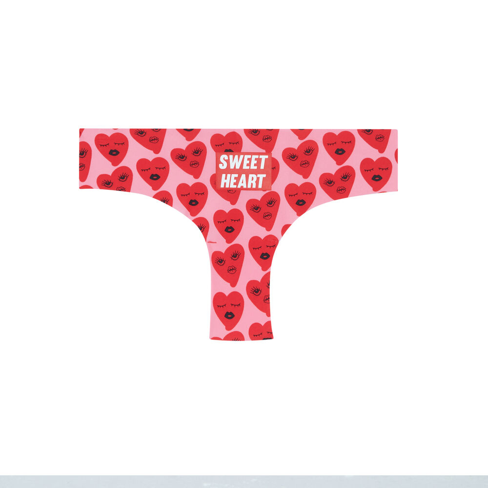 Culotte en micro sweet heart - rose rose.