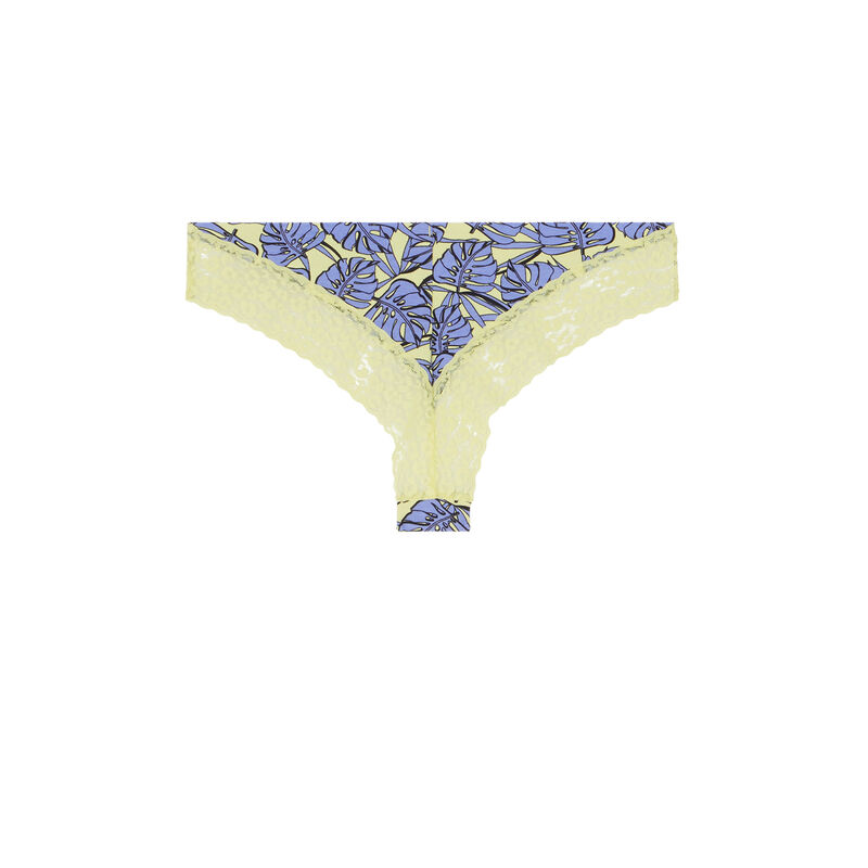 Tanga à imprimé - jaune Tanga à imprimé - jaune;