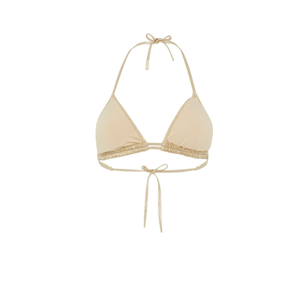 Haut de maillot scintillant - doré doré.