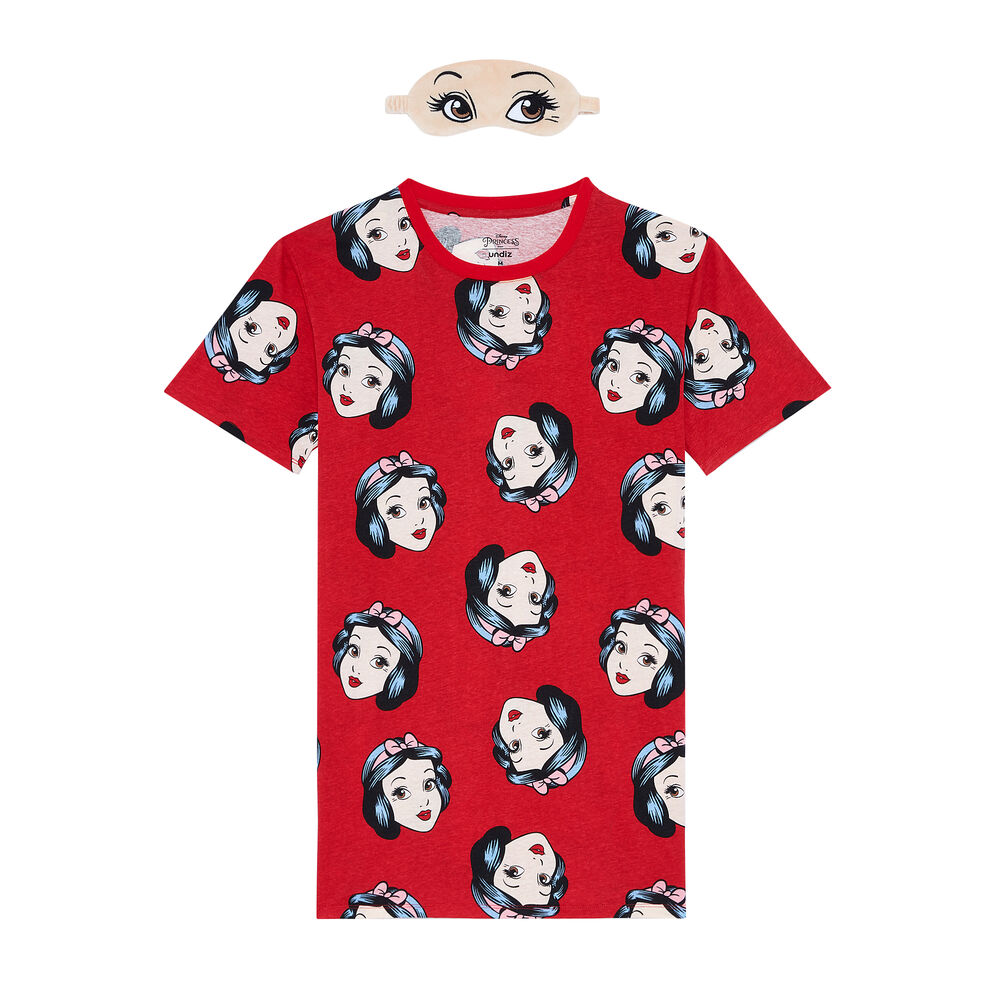 Set pyjama tunique et masque blanche neige - rouge rouge.