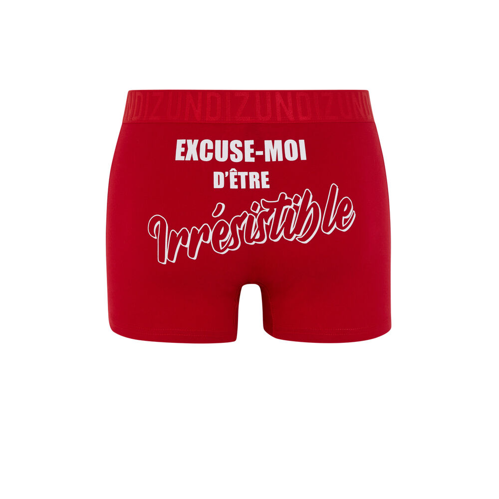 Boxer en coton à message restibiz rouge.