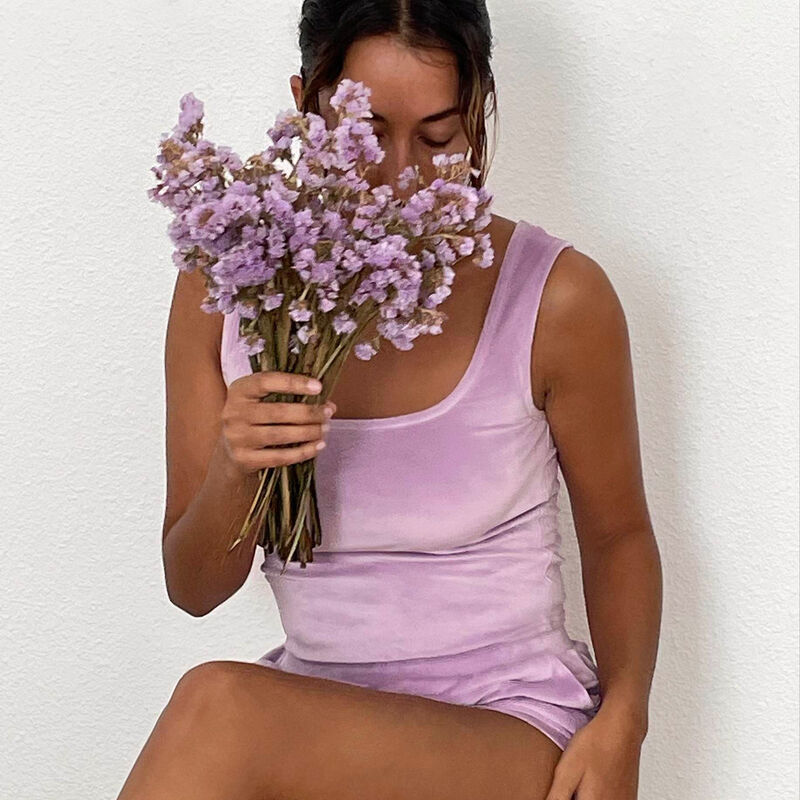 brassière en velours - lilas brassière en velours - lilas;