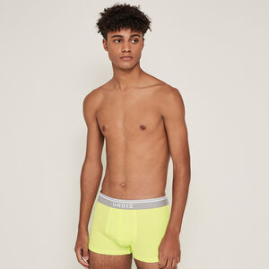 Boxer en micro uni - jaune fluo;