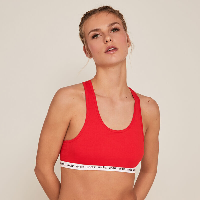 Soutien-gorge brassière en coton - rouge Soutien-gorge brassière en coton - rouge;