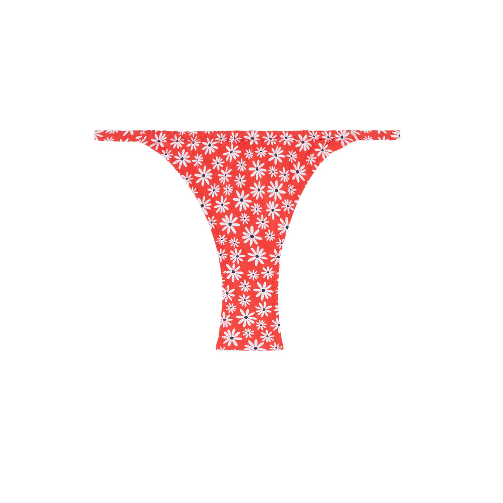 Bas de maillot à motifs fleurs - rouge rouge.