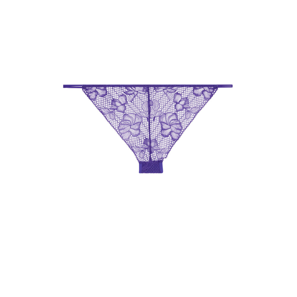 Tanga liens sur le côté - violet violet.
