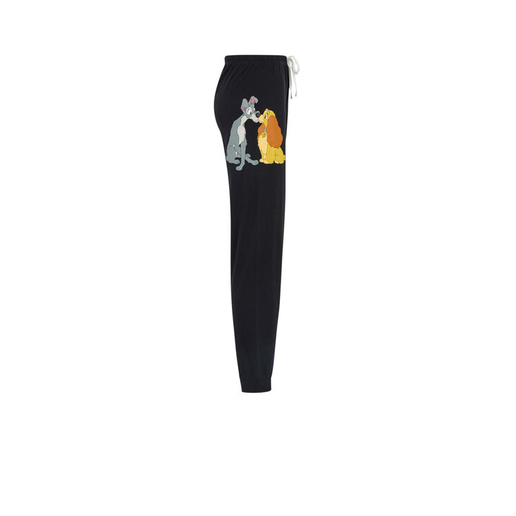 Pantalon en jersey print lady teamladiz noir.