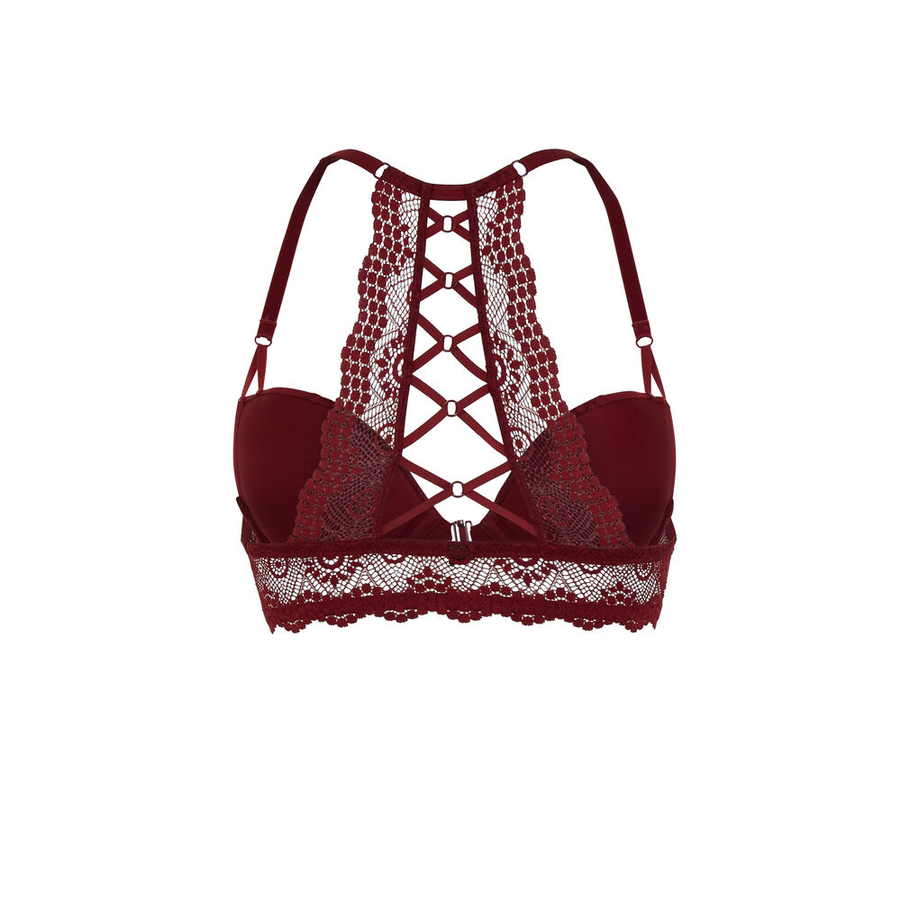 Soutien-gorge push-up détail dos - rouge rouge.
