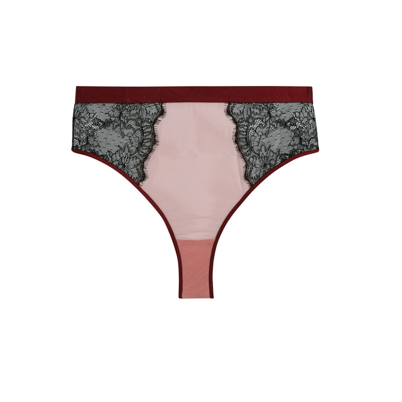 Tanga taille haute rose clair laceblockiz Tanga taille haute rose clair laceblockiz;