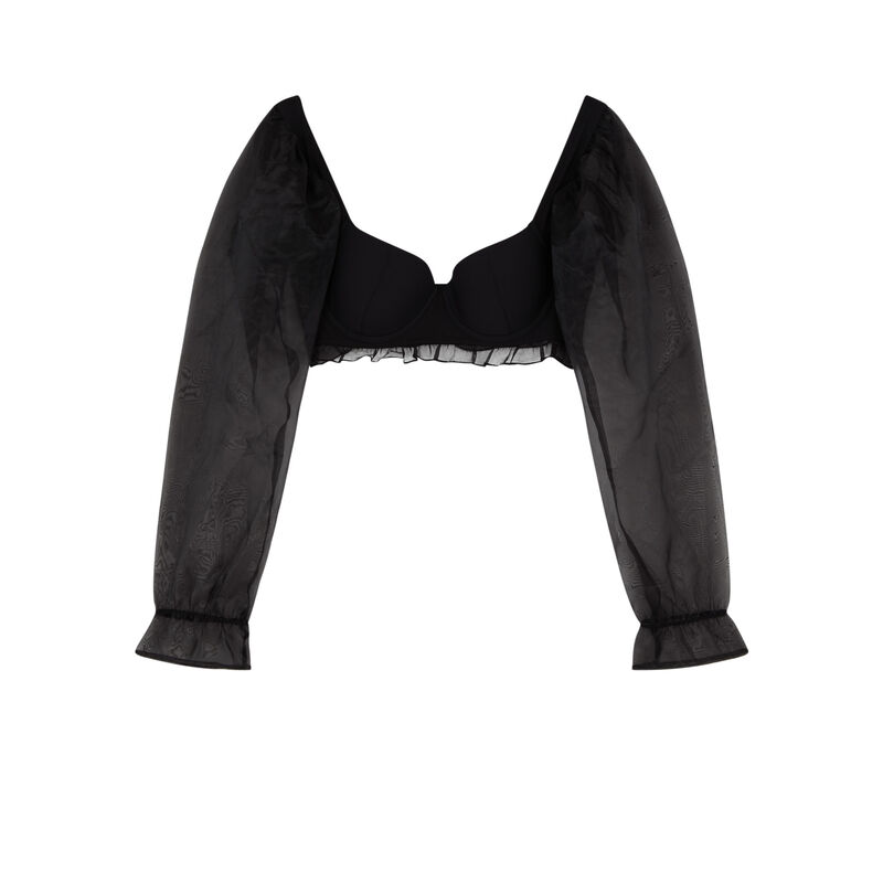 soutien-gorge ampli à manches longues - noir soutien-gorge ampli à manches longues - noir;