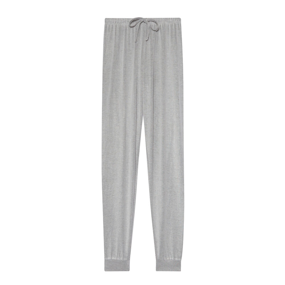 Pantalon côtelé - gris ecru.