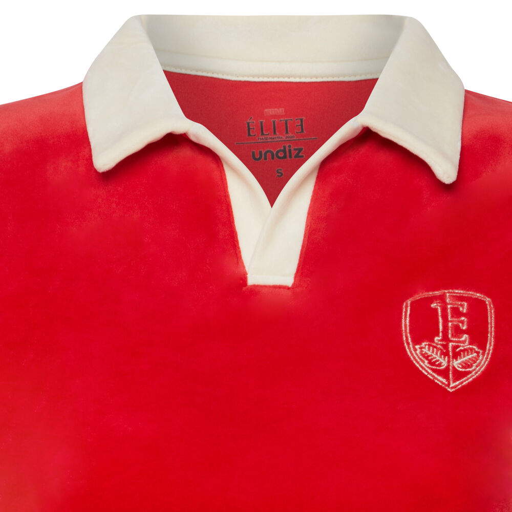 Polo elite en velours - rouge rouge.