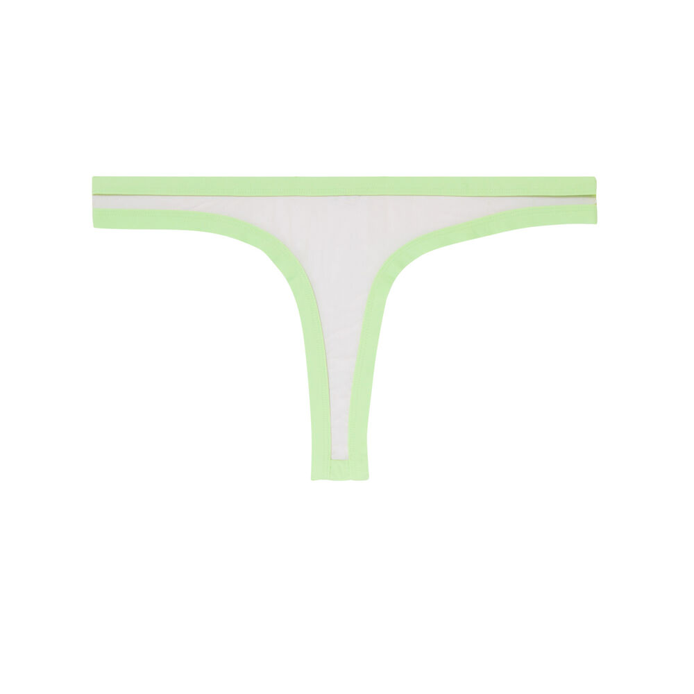 String découpe résille transparente - vert vert.