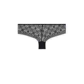 Shorty en dentelle d&eacute;tail bijou ethnobiz noir.