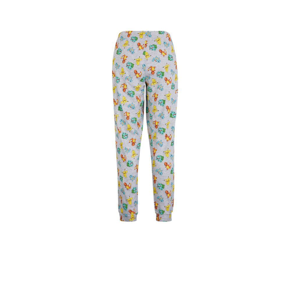 Pantalon imprimé pokemon - gris gris.