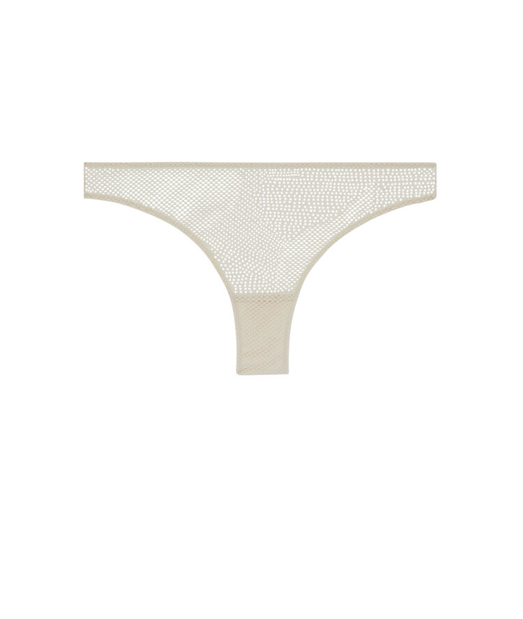 Tanga en dentelle - écru écru.