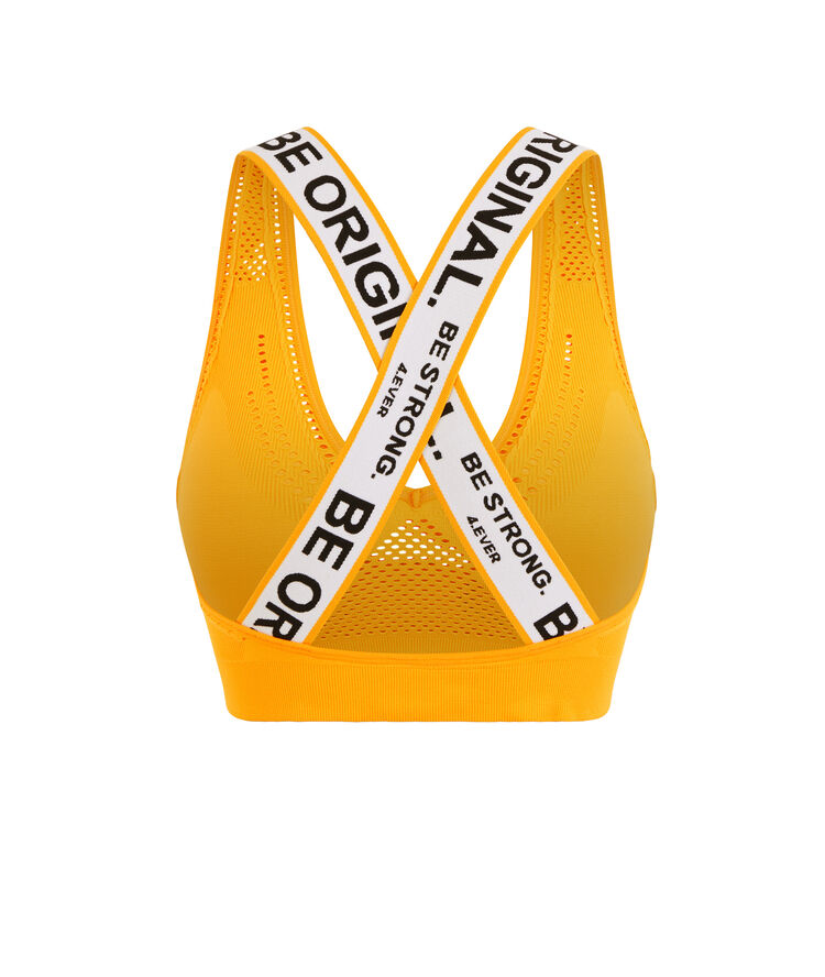 Brassière sport sans coutures activiz jaune.