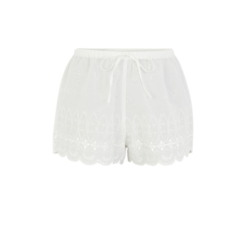 Short coton brodé - blanc Short coton brodé - blanc;