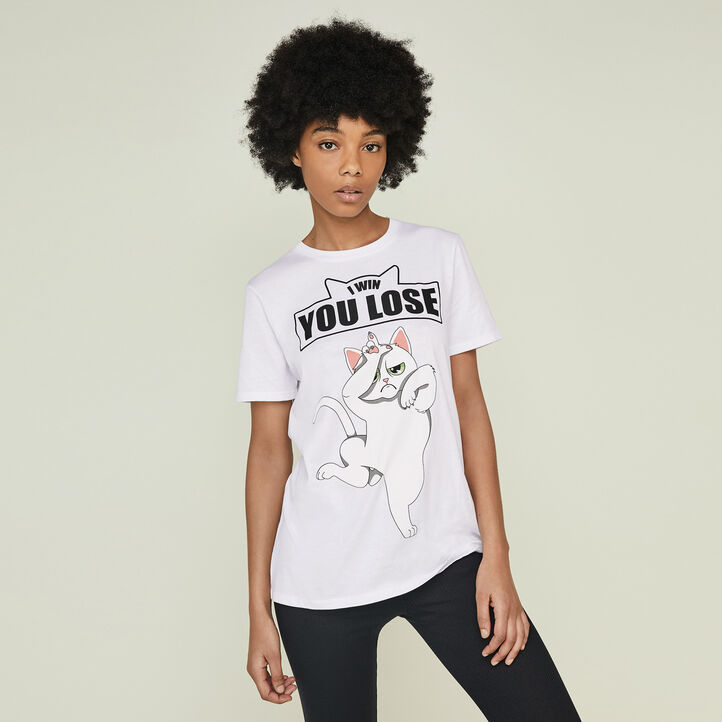 Top blanc catloosiz white.